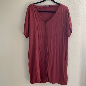 Madewell Burgundy Buttoned Dress